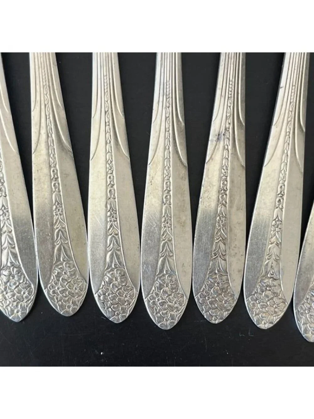 National Silver PRINCESS ROYAL Dinner Forks Set of 8 Vintage 1930s Silverplate
